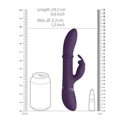 Vive Halo - Purple 24.5 cm USB Rechargeable Rabbit Vibrator - VIVE023PUR