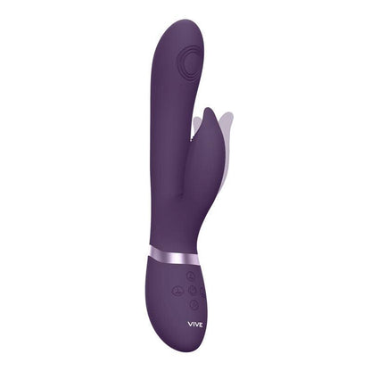 VIVE Aimi - Purple - Purple 22.3 cm USB Rechargeable Rabbit Vibrator - VIVE029PUR