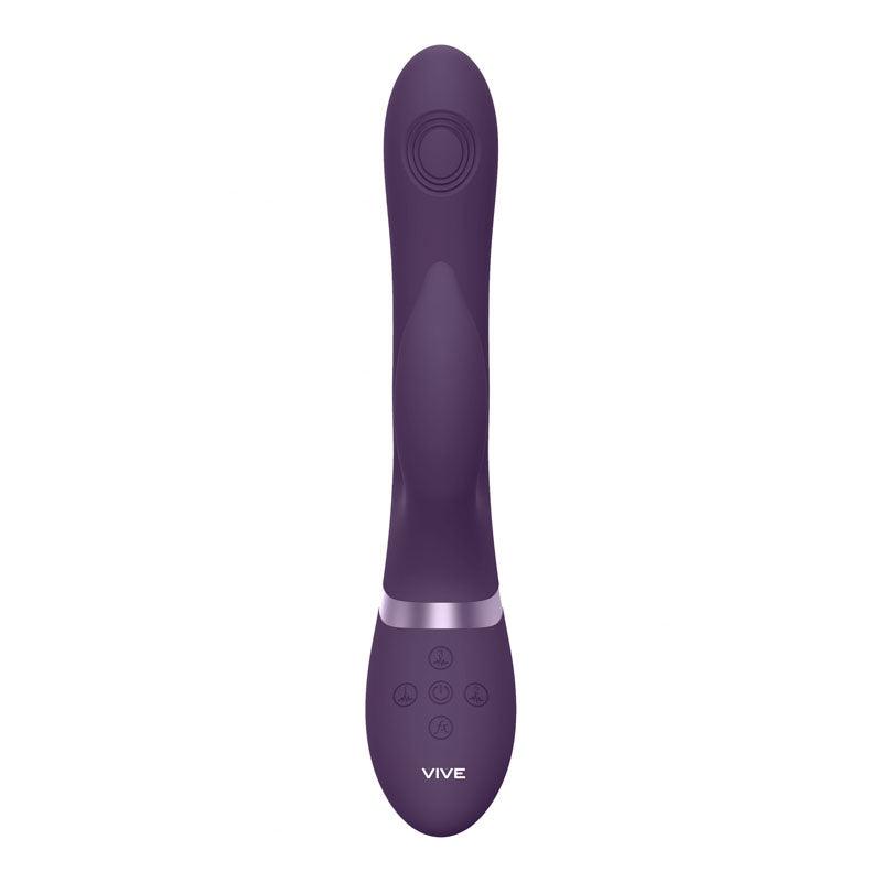 VIVE Aimi - Purple - Purple 22.3 cm USB Rechargeable Rabbit Vibrator - VIVE029PUR