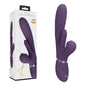 VIVE Ena - Purple - Purple 25 cm USB Rechargeable Thrusting Vibrator with Air Wave Stimulator - VIVE051PUR