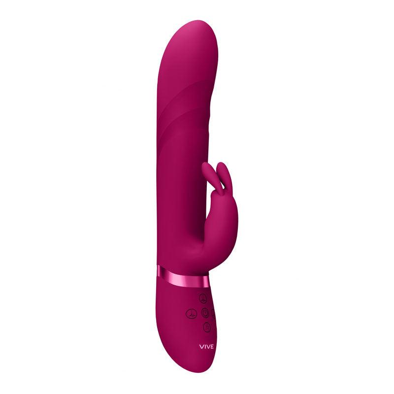 VIVE Nari - Pink - Pink 24.1 cm USB Rechargeable Rabbit Vibrator - VIVE053PNK