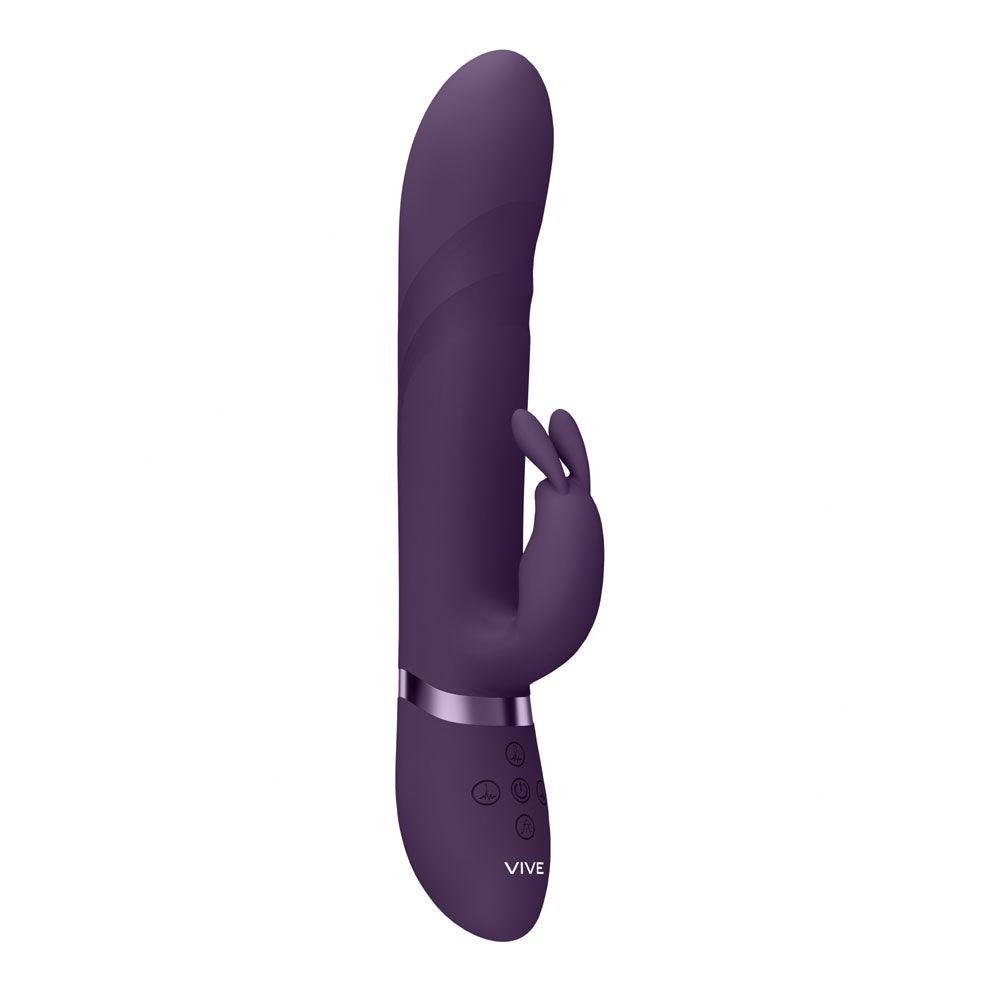 VIVE Nari - Purple - Purple 24.1 cm USB Rechargeable Rabbit Vibrator - VIVE053PUR