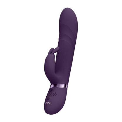 VIVE Nari - Purple - Purple 24.1 cm USB Rechargeable Rabbit Vibrator - VIVE053PUR