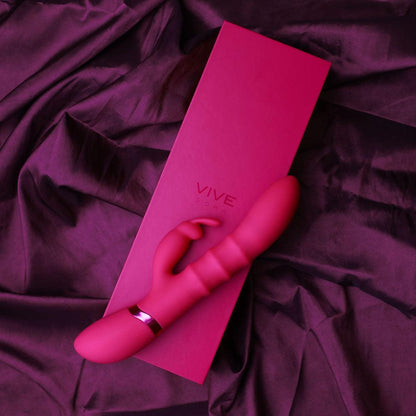 VIVE Sora - Pink - Pink 24.2 cm USB Rechargeable Rabbit Vibrator - VIVE054PNK