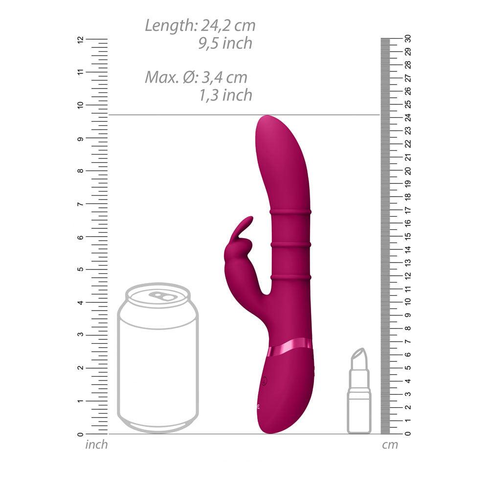 VIVE Sora - Pink - Pink 24.2 cm USB Rechargeable Rabbit Vibrator - VIVE054PNK