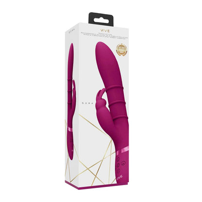 VIVE Sora - Pink - Pink 24.2 cm USB Rechargeable Rabbit Vibrator - VIVE054PNK