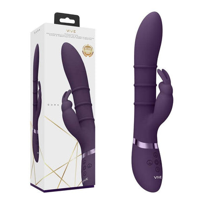 VIVE Sora - Purple - Purple 24.2 cm USB Rechargeable Rabbit Vibrator - VIVE054PUR