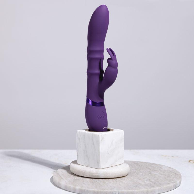 VIVE Sora - Purple - Purple 24.2 cm USB Rechargeable Rabbit Vibrator - VIVE054PUR