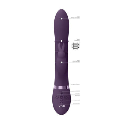 VIVE Sora - Purple - Purple 24.2 cm USB Rechargeable Rabbit Vibrator - VIVE054PUR