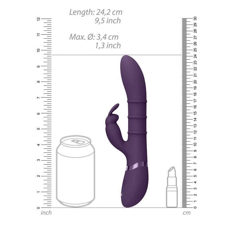 VIVE Sora - Purple - Purple 24.2 cm USB Rechargeable Rabbit Vibrator - VIVE054PUR