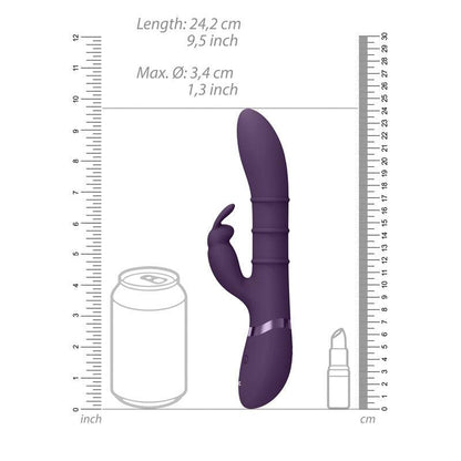 VIVE Sora - Purple - Purple 24.2 cm USB Rechargeable Rabbit Vibrator - VIVE054PUR