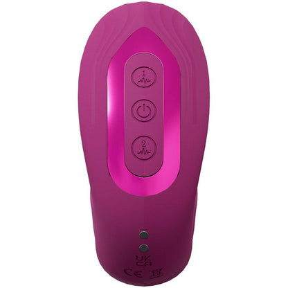 VIVE Yuna - Pink - Pink USB Rechargeable Flapping Vibrator with Air Pulsation - VIVE055PNK