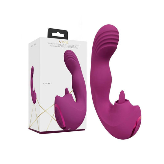 VIVE Yumi - Pink - Pink USB Rechargeable Triple Motor Vibrator - VIVE060PNK