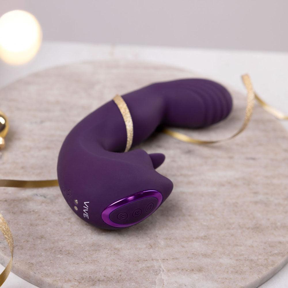 VIVE Yumi - Purple - Purple USB Rechargeable Triple Motor Vibrator - VIVE060PUR