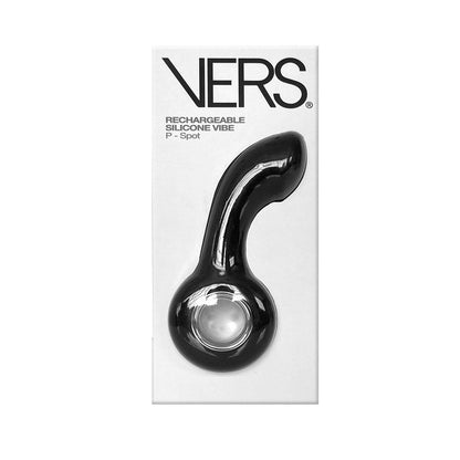 VERS Rechargeable Silicone P-Spot Vibe - Black 13 cm USB Rechargeable Prostate Massager - VRS-2201