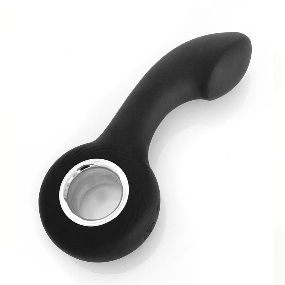 VERS Rechargeable Silicone P-Spot Vibe - Black 13 cm USB Rechargeable Prostate Massager - VRS-2201