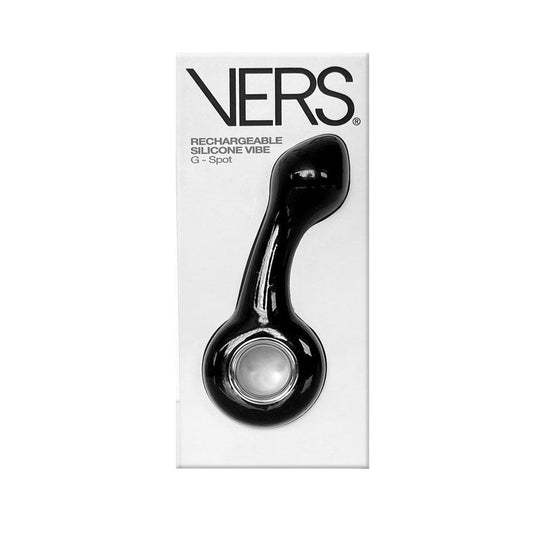 VERS Rechargeable Silicone G Spot Vibe - Black 13.8 cm USB Rechargeable Vibrator - VRS-2202