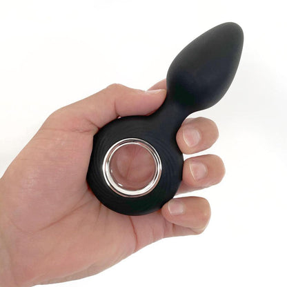 VERS Rechargeable Silicone Plug Vibe - Black 12.5 cm USB Rechargeable Vibrating Butt Plug - VRS-2203