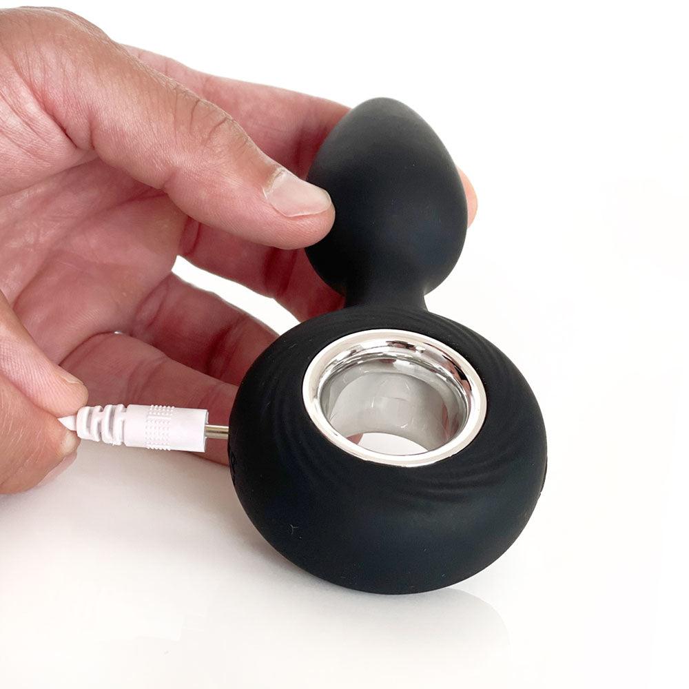 VERS Rechargeable Silicone Plug Vibe - Black 12.5 cm USB Rechargeable Vibrating Butt Plug - VRS-2203