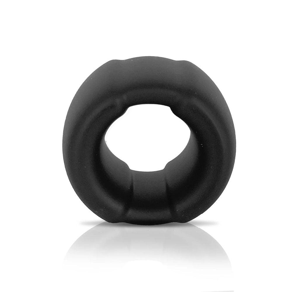 VERS Liquid Silicone Weight Steel Core Ball Stretcher - Black Ball Stretcher Ring with Steel Core - VRS-2207