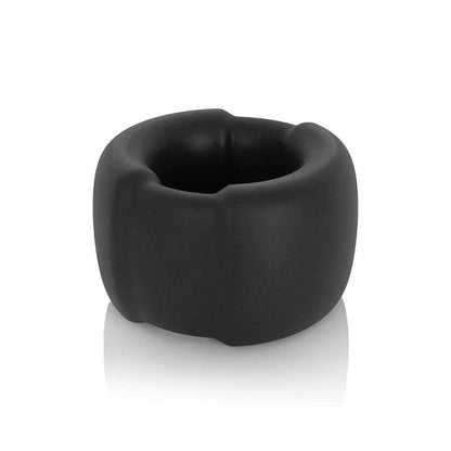 VERS Liquid Silicone Weight Steel Core Ball Stretcher - Black Ball Stretcher Ring with Steel Core - VRS-2207