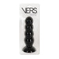 VERS Liquid Silicone Suction Plug - Black 16.5 cm Butt Plug with Internal Steel Balls - VRS-2209