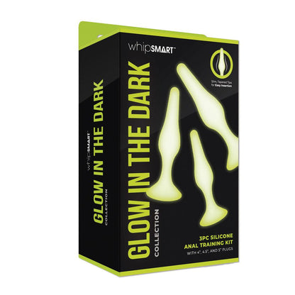 WhipSmart Glow In The Dark 3pc Anal Training Kit - Glow In Dark Butt Plugs - Set of 3 Sizes - WS1047