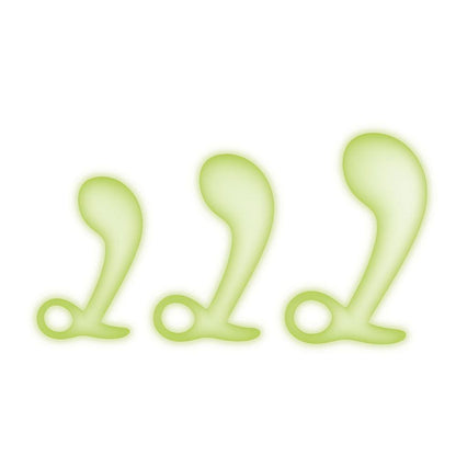 WhipSmart Glow In The Dark 3pc Prostate Training Kit - Glow In Dark Prostate Massagers - Set of 3 Sizes - WS1049