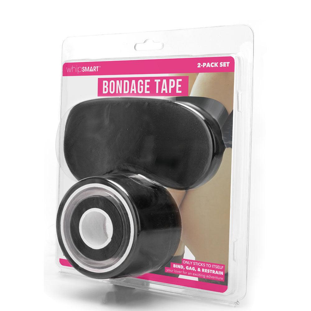 WhipSmart Bondage Tape - Black 30 Metre - With Bonus Eye Mask - WS1060-BLK