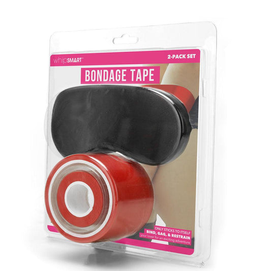 WhipSmart Bondage Tape - Red 30 Metre - With Bonus Eye Mask - WS1060-RED