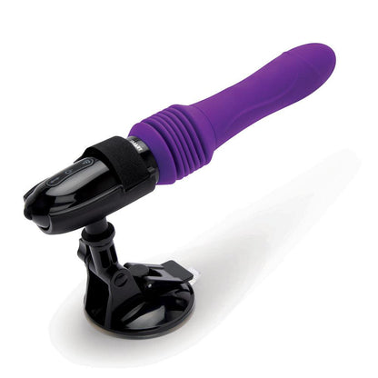 WhipSmart Thrusting Sex Machine - Purple 23 cm USB Rechargeable Thrusting Vibrator with Suction Mount - WS1065