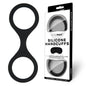 WhipSmart Silicone Handcuffs - Black - Black Restraint with Bonus Blindfold - WS1500