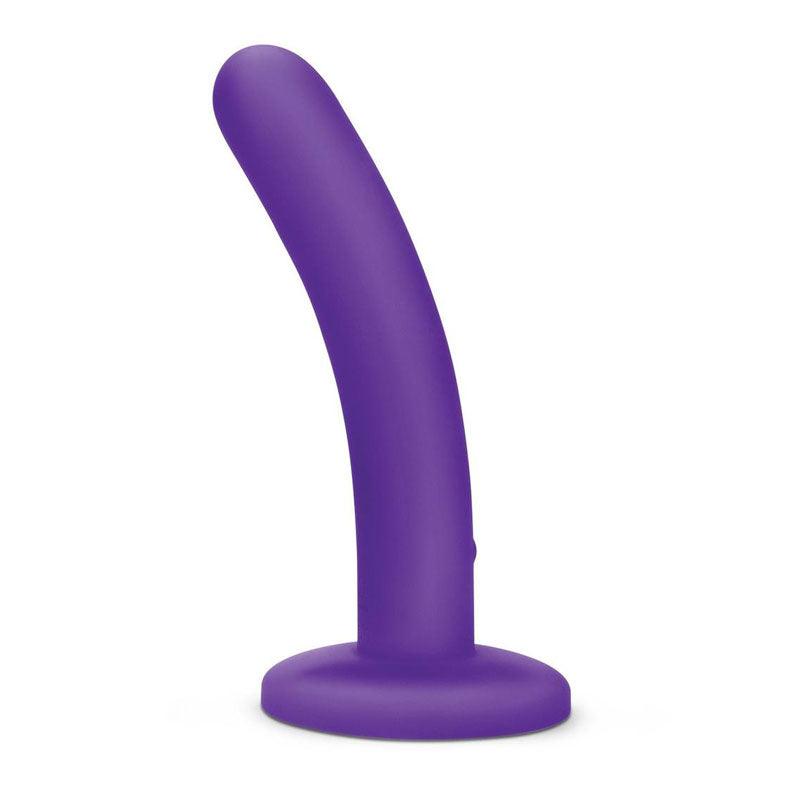 WhipSmart 5'' Slimline Rechargeable Vibrating Dildo - Purple 12.7 cm USB Rechargeable Dildo - WS3011-PUR