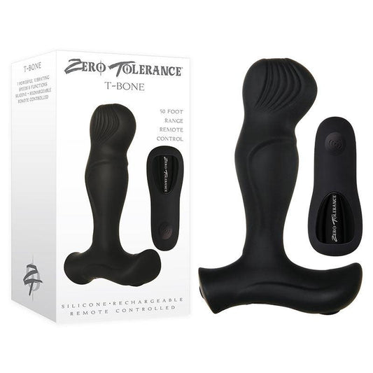 Zero Tolerance T-Bone - Black USB Rechargeable Vibrating Prostate Massager - ZE-AP-6030-2