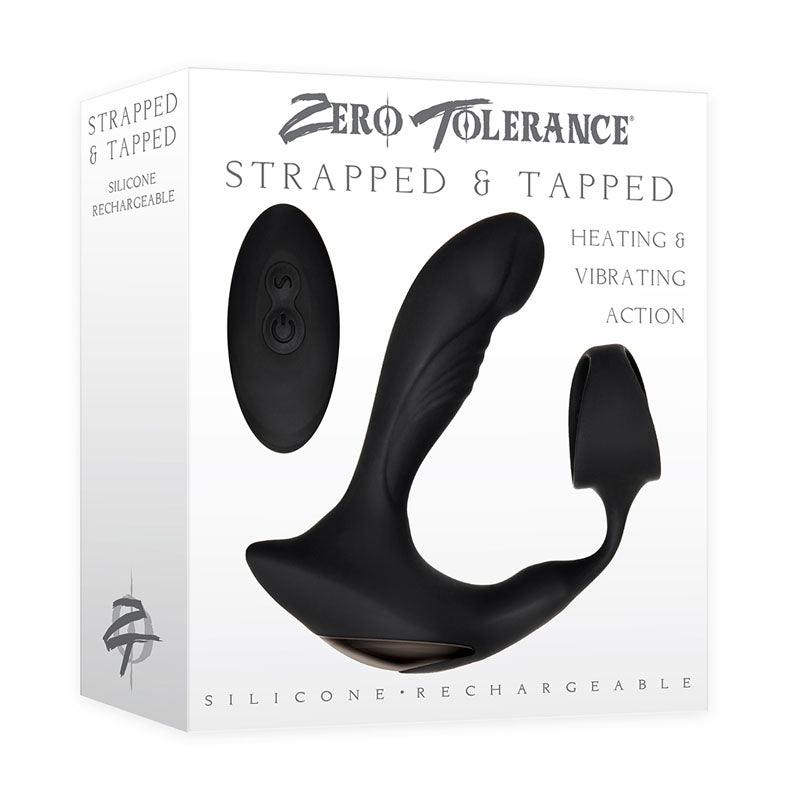 Zero Tolerance Strapped & Tapped - Black USB Rechargeable Heating Anal Plug with Cock Ring - ZE-AP-6290-2