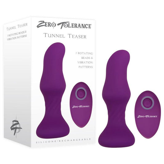 Zero Tolerance Tunnel Teaser - Purple 13.9 cm USB Rechargeable Butt Plug with Wireless Remote - ZE-AP-7631-2