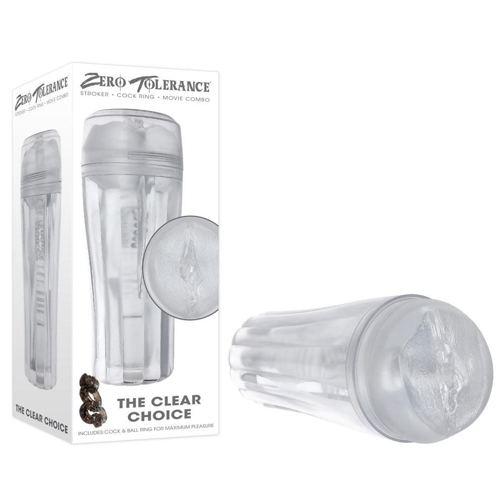 Zero Tolerance THE CLEAR CHOICE - Clear 21 cm Vagina Stroker - ZE-MS-3038-2