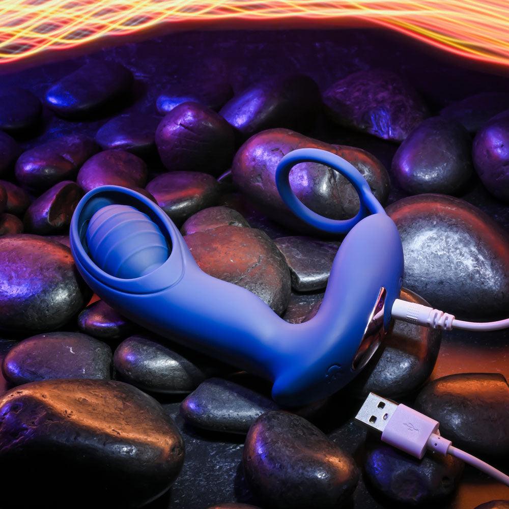 Zero Tolerance EXTRA MILE - Blue USB Rechargeable Vibrating Prostate Massager - ZE-RS-1713-2