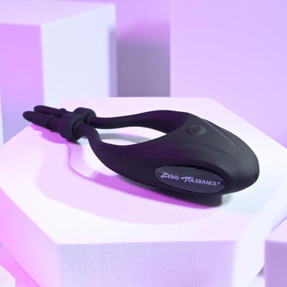 Zero Tolerance PERFECT FIT - Black USB Rechargeable Vibrating Lasso Cock Ring - ZE-RS-2680-2