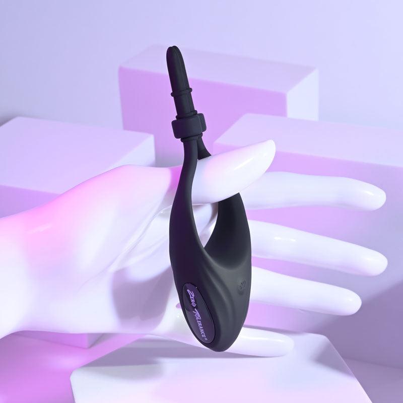 Zero Tolerance PERFECT FIT - Black USB Rechargeable Vibrating Lasso Cock Ring - ZE-RS-2680-2