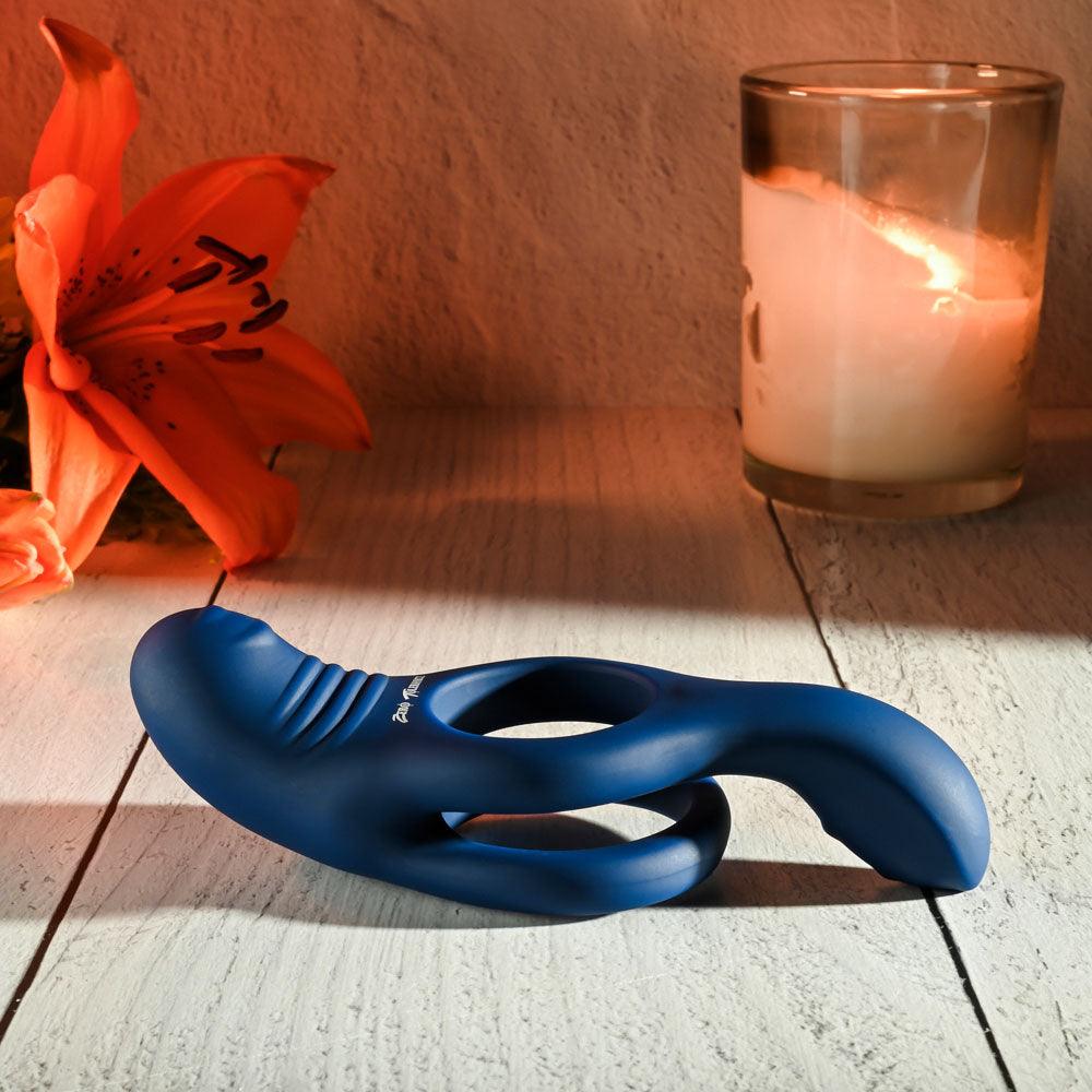 Zero Tolerance RING AROUND THE ROSY - Navy Blue USB Rechargeable Cock Ring - ZE-RS-3670-2