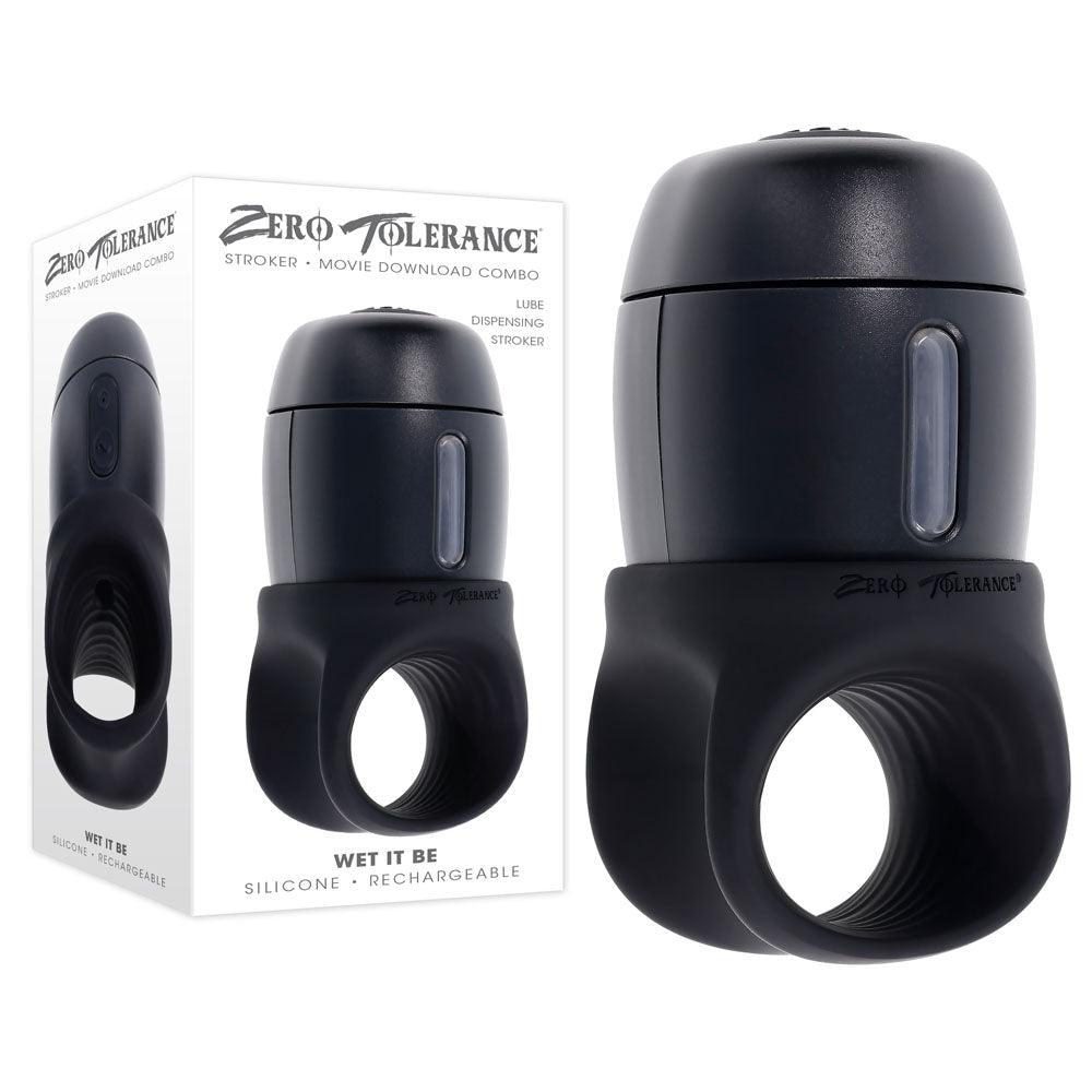 Zero Tolerance WET IT BE - Black USB Rechargeable Vibrating and Self Lubricating Stroker - ZE-RS-3953-2