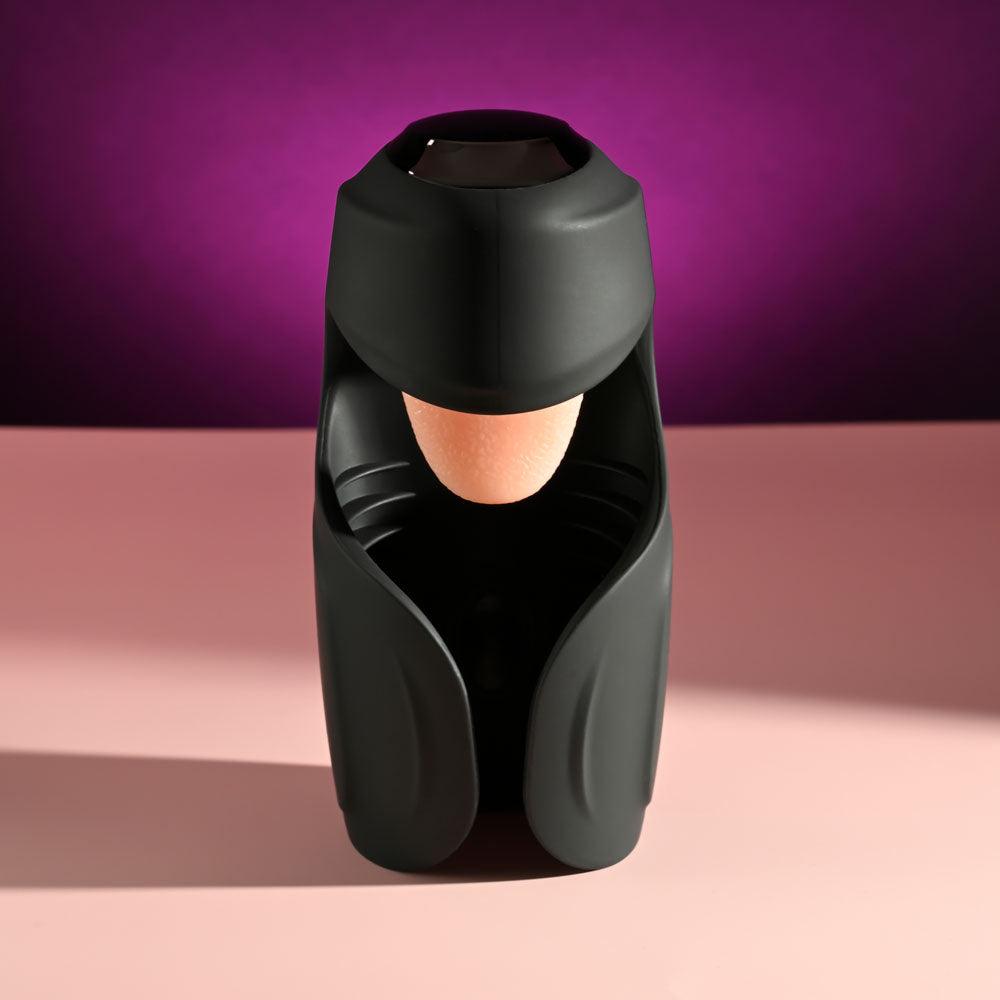 Zero Tolerance LICK THE TIP - Black USB Rechargeable Vibrating & Flicking Masturbator - ZE-RS-4134-2