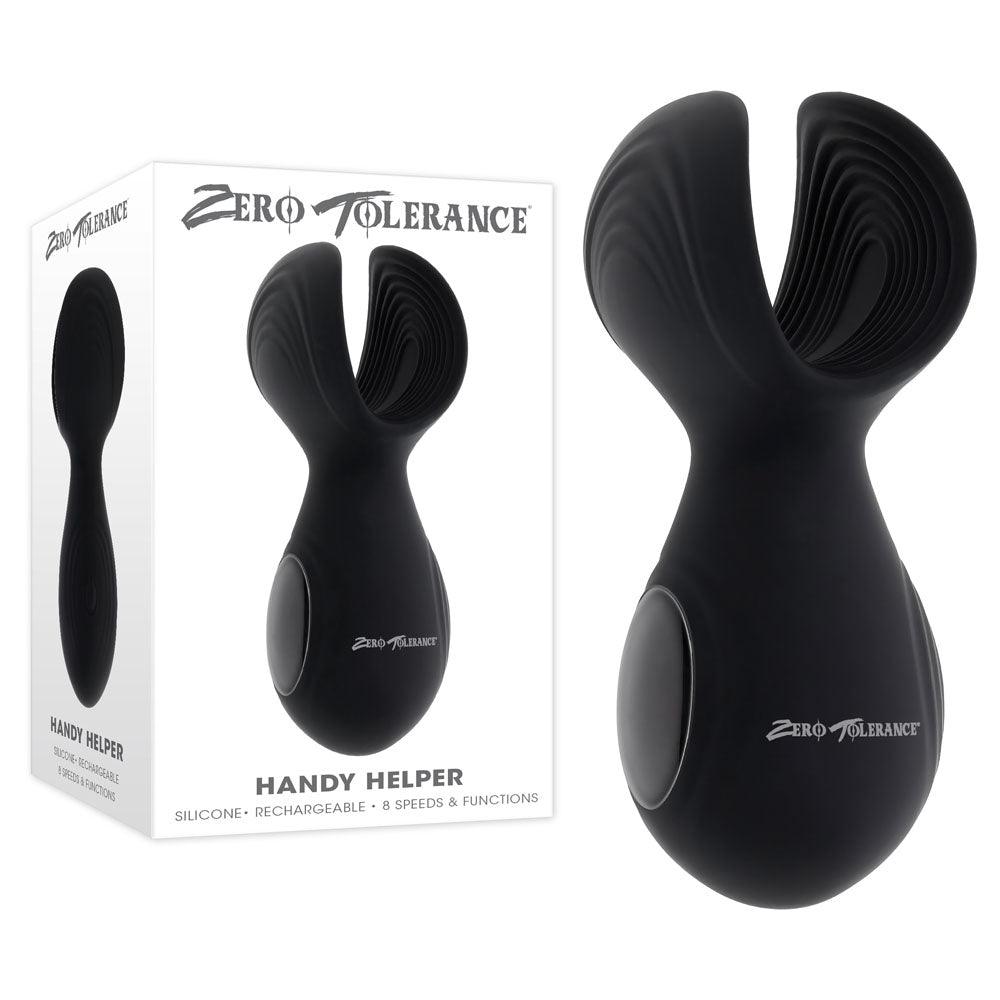 Zero Tolerance HANDY HELPER - Black USB Rechargeable Vibrating Stroker - ZE-RS-5087-2