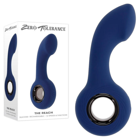 Zero Tolerance THE REACH - Blue 13.8 cm USB Rechargeable Vibrating Anal Plug - ZE-RS-5094-2