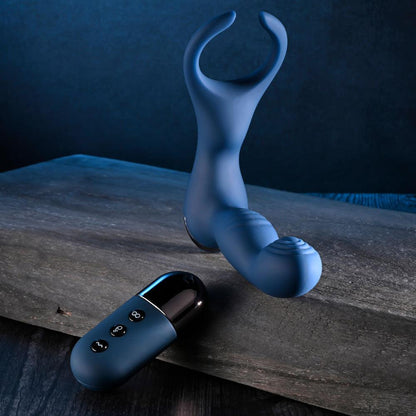 Zero Tolerance BY ALL MEANS - Blue 13.4 cm USB Rechargeable Prostate Massager with Cock Ring - ZE-RS-5124-2