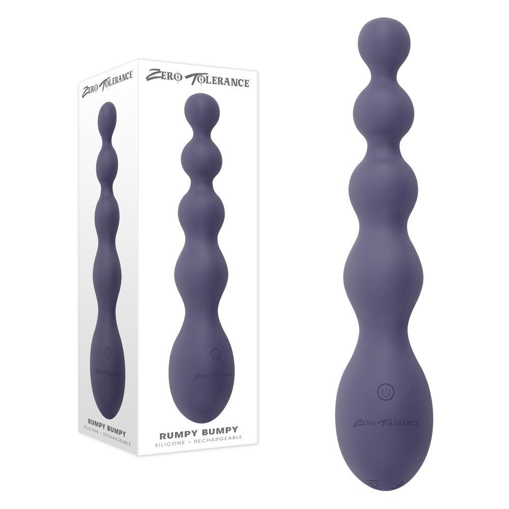 Zero Tolerance RUMPY BUMPY - Purple 17.5 cm USB Rechargeable Vibrating Anal Beads - ZE-RS-5148-2