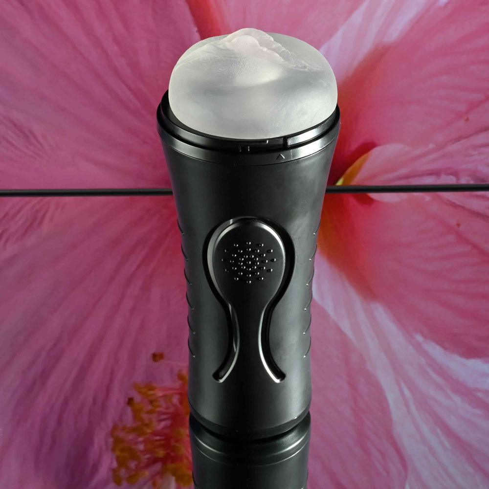 Zero Tolerance HOLD TIGHT - Clear USB Rechargeable Vibrating Vagina Stroker - ZE-RS-5179-2