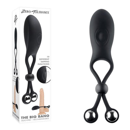 Zero Tolerance THE BIG BANG - Black USB Rechargeable Vibrating Lasso Cock Ring - ZE-RS-8256-2