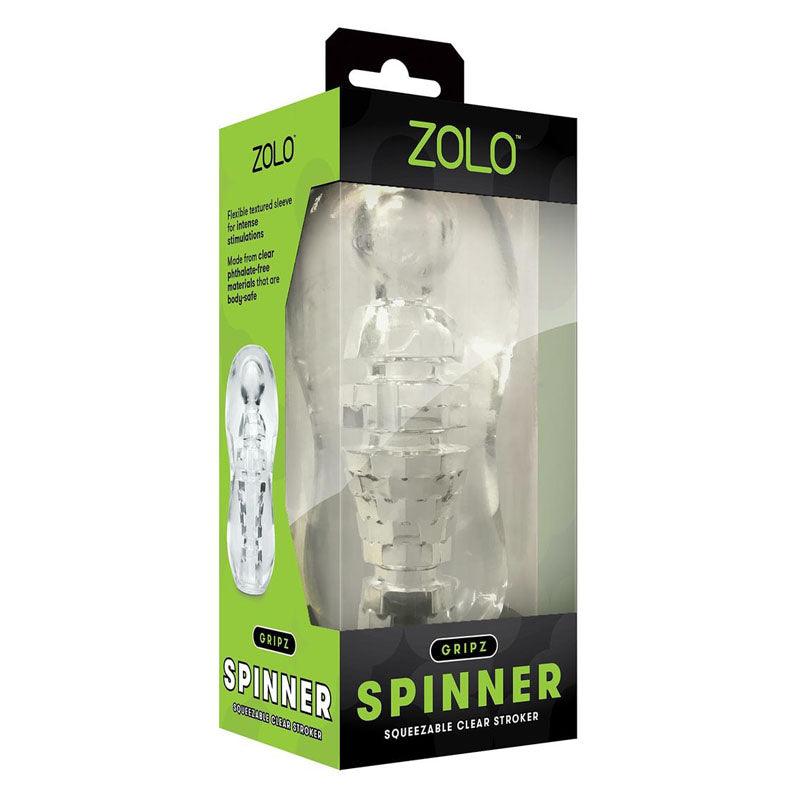 Zolo Gripz - Spinner - Clear Stroker Sleeve - ZO-6041